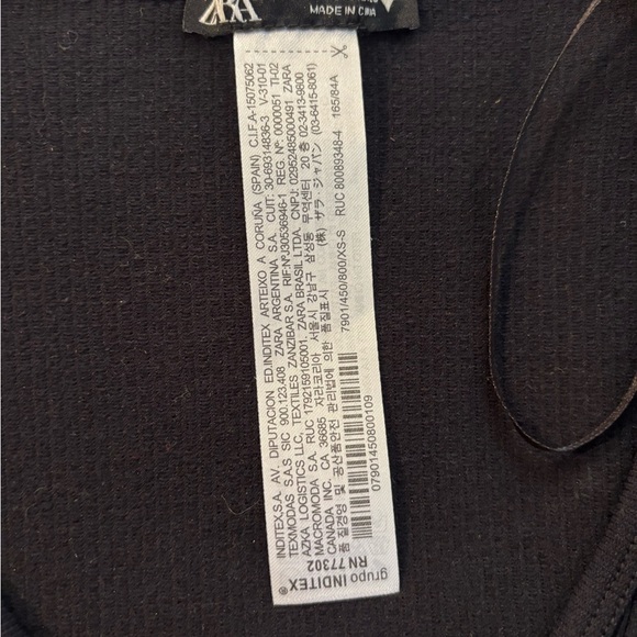 Zara Black Bodysuit One Piece Classic Design - Picture 2 of 2